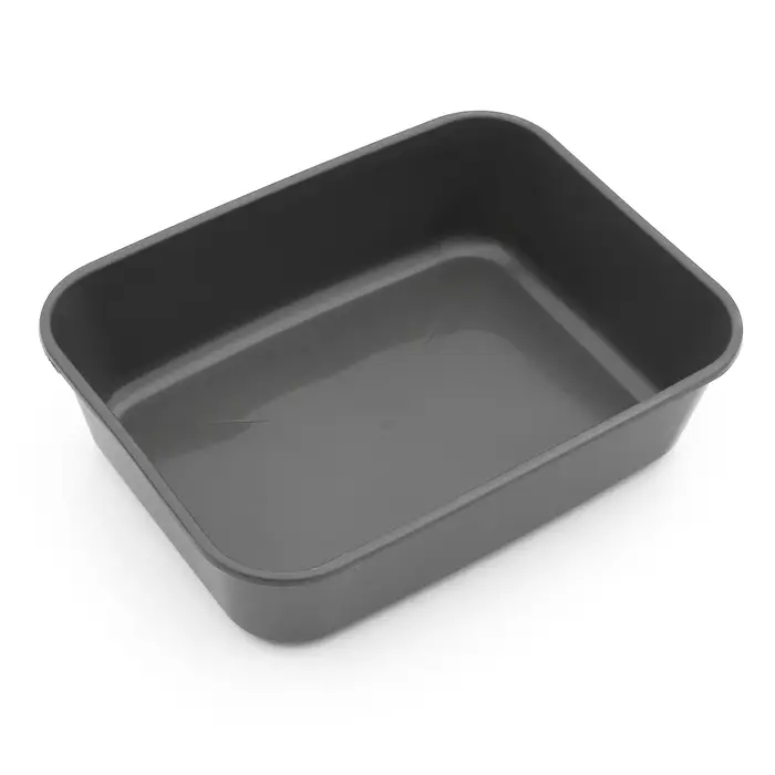 Туалет для кошек &laquo;Сима Люкс&raquo;, 30&times;39&times;19 см, с бортом, пластик, серый, тёмно-серый