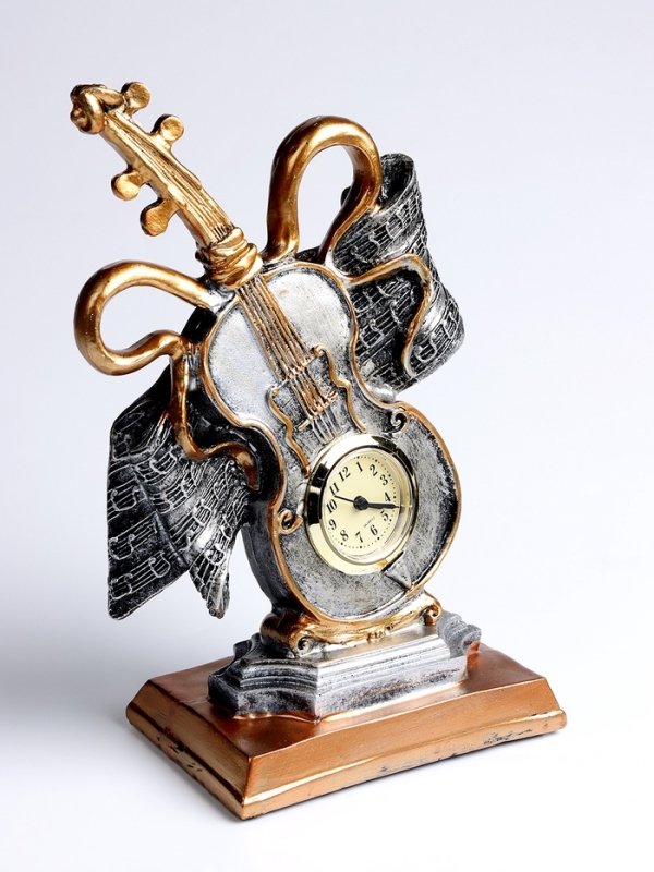 Часы настольные интерьерные, «Скрипка», на батарейках, 14×8.2×24.5 см, d-5 см Часы настольные интерьерные, «Скрипка», на батарейках, 14×8.2×24.5 см, d-5 см