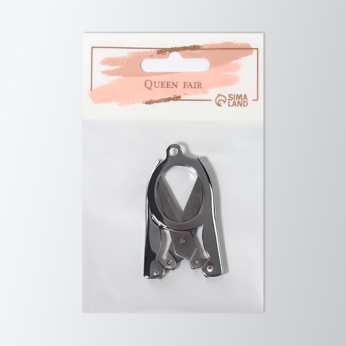 Ножницы маникюрные, складные, прямые, 10,5 см, цвет серебристый Ножницы маникюрные, складные, прямые, 10,5 см, цвет серебристый