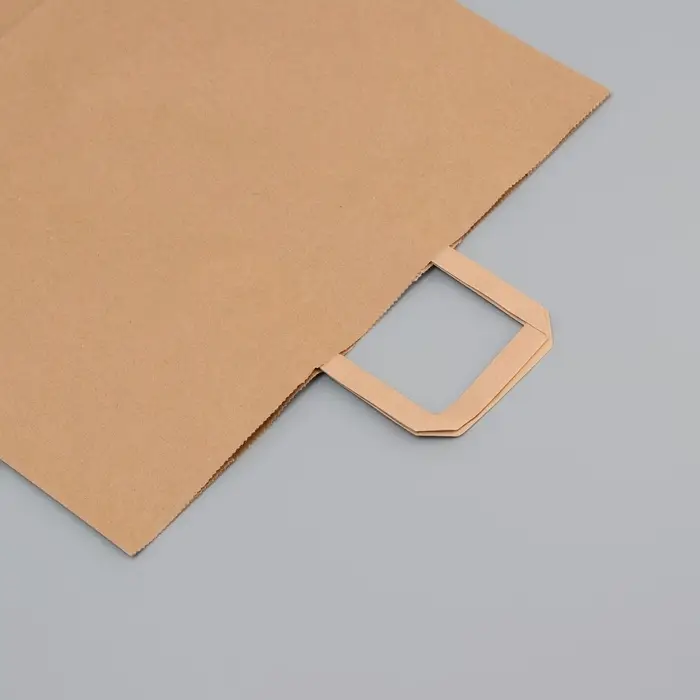 Пакет бумажный крафт 90 г/м², плоская ручка, 40×15×45 см