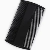 Расчёска двусторонняя, 9&times;5(&plusmn;1) см, чёрная