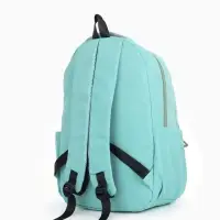 Рюкзак школьный на молнии, с отделами, карманами, размер 31&times;18&times;44 см, бирюзовый