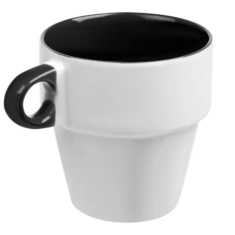 Набор из 4 кружек Inset с подставкой, черный Набор из 4 кружек Inset с подставкой, черный