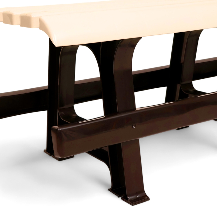 Скамейка пластиковая Альтернатива для дачи 1.2х0.4х0.42 м, без спинки, нагрузка до 212 кг