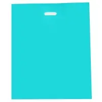 Пакет полиэтиленовый с вырубной ручкой, Бирюзовый 40&times;50 См, 60 мкм