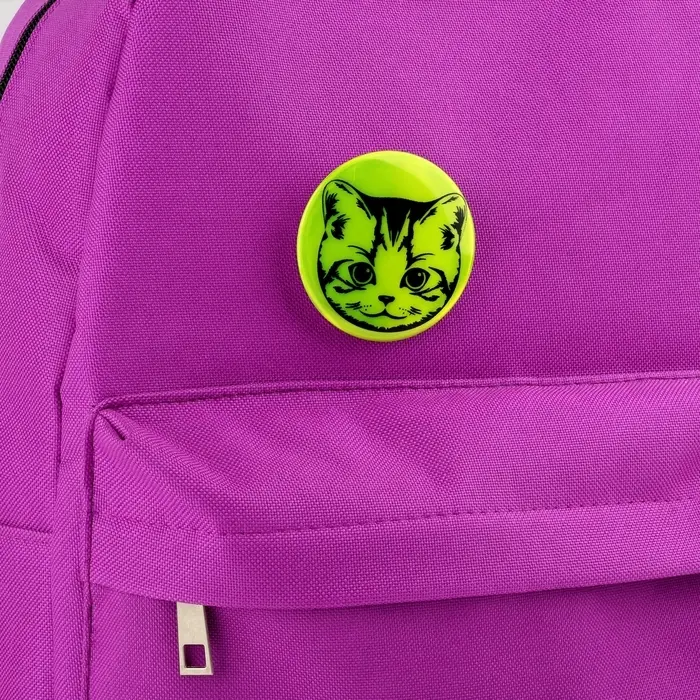 Светоотражающий значок «Мордочка котёнка», d=5.8 см, МИКС Светоотражающий значок «Мордочка котёнка», d=5.8 см, МИКС