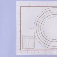 Коврик для выпечки и раскатки теста с разметкой, армированный, силикон, 42&times;29.5 см, белый