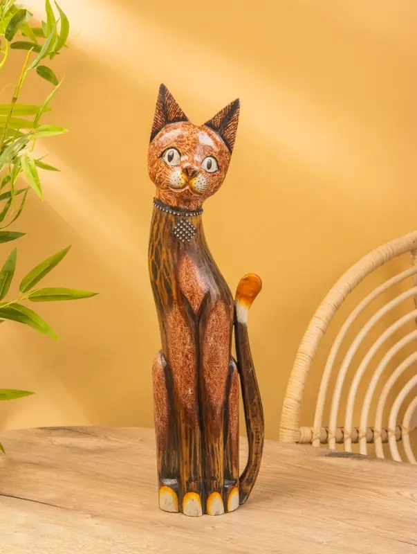 Сувенир «Кошка», 60×14×6 см, дерево, коричневый, МИКС Сувенир «Кошка», 60×14×6 см, дерево, коричневый, МИКС