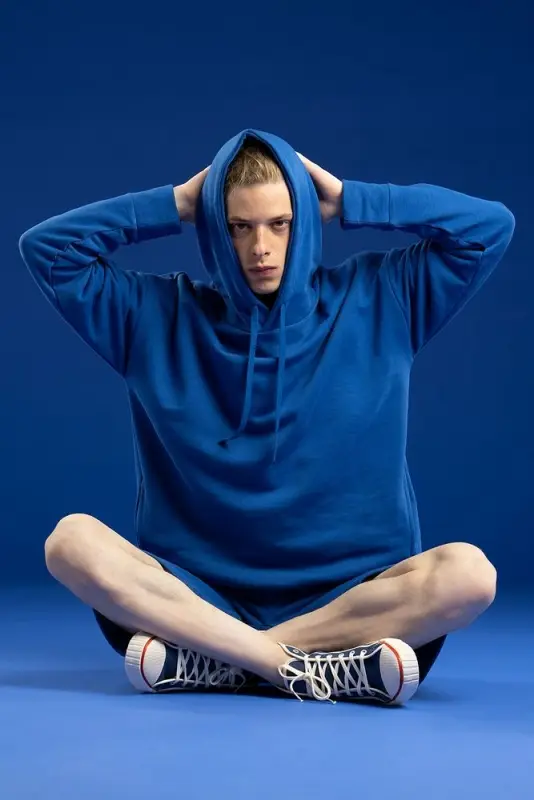 Худи унисекс H2, синее, размер XS/S Худи унисекс H2, синее, размер XS/S