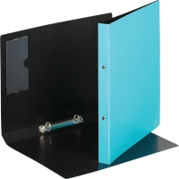 Папка на 2-х кольцах Комус,25 мм, голубая, с карманом СD/визитки