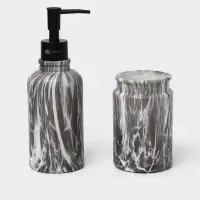 Набор аксессуаров для ванной комнаты SAVANNA, 2 предмета, дозатор, стакан, серый