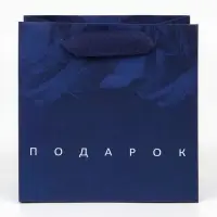 Пакет подарочный ламинированный квадратный, упаковка, &laquo;Настоящему мужчине&raquo;, 14&times;14&times;9 см