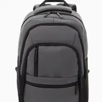 Рюкзак школьный, 2 отделения, 5 карманов, водонепроницаемое дно, 26&times;14&times;39 см, серый