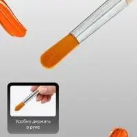 Кисть для рисования, синтетика, № 10, Calligrata, круглая, деревянная ручка