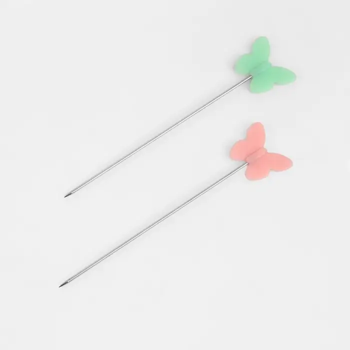 Булавки для квилтинга «Бабочка», 53 мм, 20 шт., разноцветные