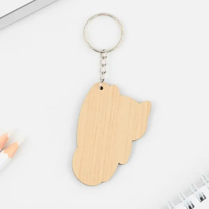 Брелок для ключей деревянный &laquo;Котик&raquo;, 5 х 6 см