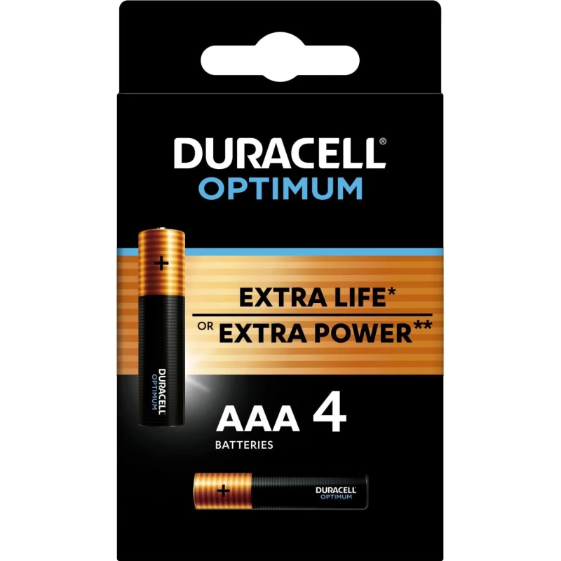 Батарейка DURACELL Optimum ААA/LR03-4BL уп/4шт