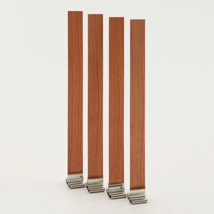 Деревянный фитиль с держателем, вишнёвое дерево, высота 15 см