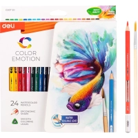 Карандаши акварельные Deli Color Emotion липа 24 цв/наб EC00720