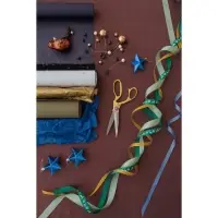 Лента атласная &laquo;Олени&raquo;, 15 мм, 23&plusmn;1 м, зелёная