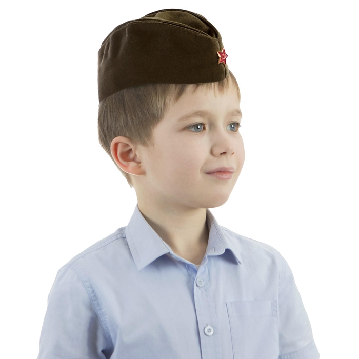 Пилотка со звездой, размер 52 см Пилотка со звездой, размер 52 см