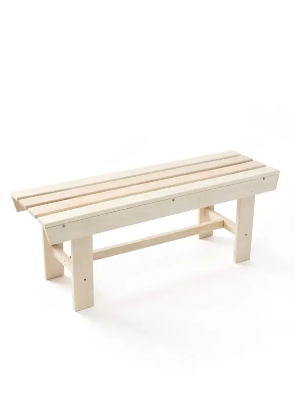 Лавка деревянная для дачи и бани, 120&times;40&times;41 см, из наличника