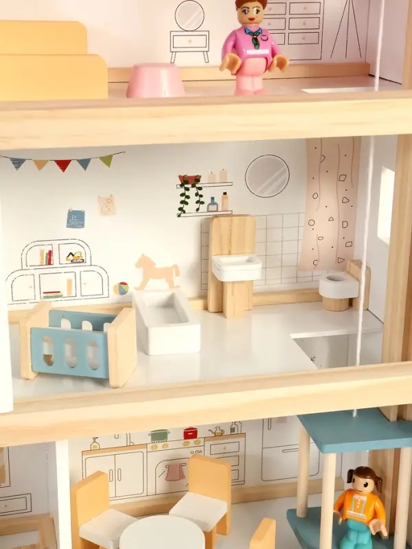 Кукольный домик с мебелью Кукольный домик с мебелью