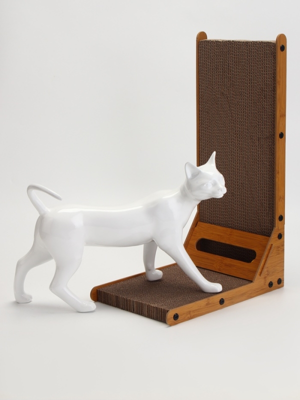 Когтеточка-лежанка "Пижон" из гофрокартона с кошачьей мятой "Хочу-Точу", 60 х 40 х 25 см