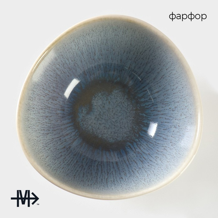 Салатник фарфоровый Magistro Ocean, 300 мл, цвет голубой Салатник фарфоровый Magistro Ocean, 300 мл, цвет голубой