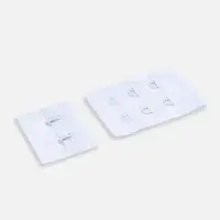 Застёжка для бюстгальтера, 3 ряда 2 крючка, 4.7&times;3.2 см, 2.7&times;3.2 см, 10 шт., белая