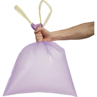 Мешки для мусора ПНД 30л 25мкм 20шт/рул фиолетовый 50x60см с завязками