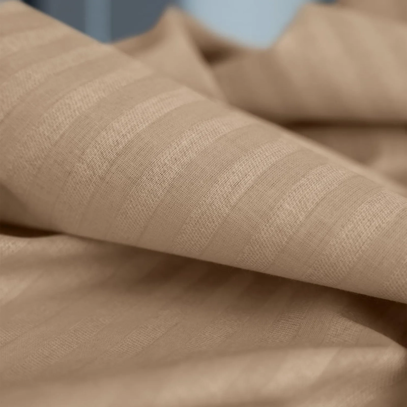 Простыня на резинке 180х200 см, страйп-дизайн, 105г/м2, Coffee cream 789242