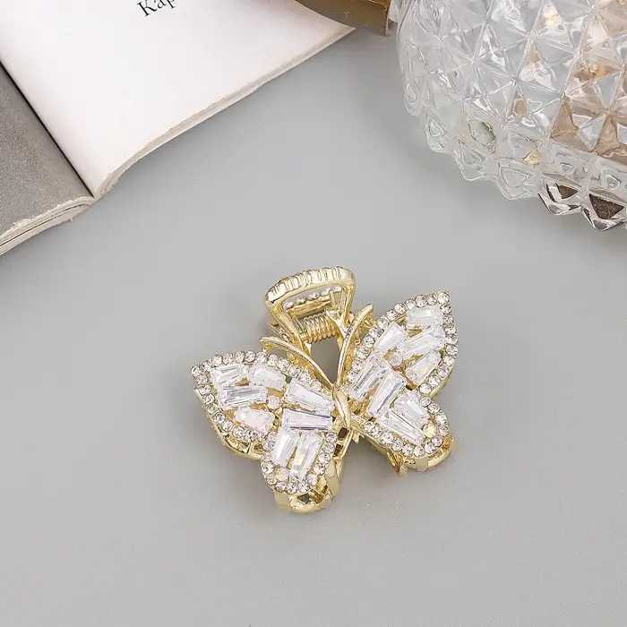 Крабик для волос &laquo;Дороти&raquo;, бабочка, 4 см, золотистый