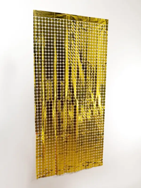 Занавес для фотозоны &laquo;Квадраты&raquo; цвет золотой 1*2 м