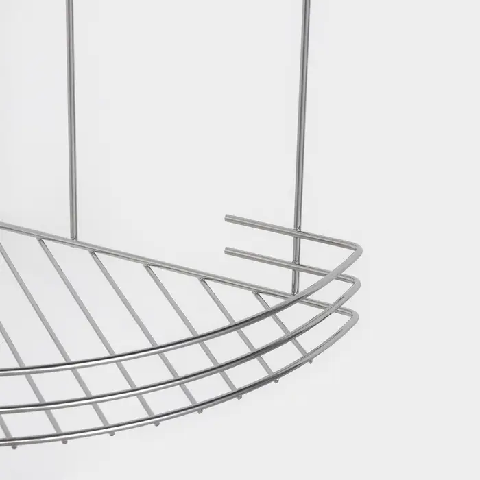 Полка для ванной угловая 2-х ярусная, 19&times;30 см, хром