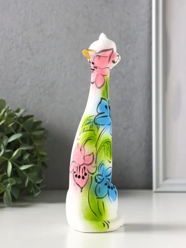 Фигура керамика &laquo;Кошка Итальянка&raquo;, 21 см, белый