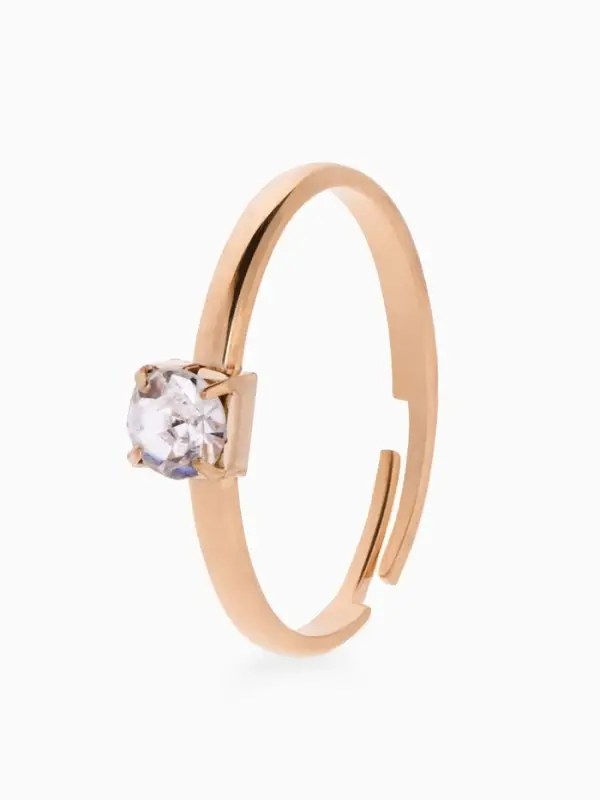 Кольцо &laquo;Выбражулька. Как у мамы&raquo;, кристалл 3 мм, белое в золоте, безразмерное