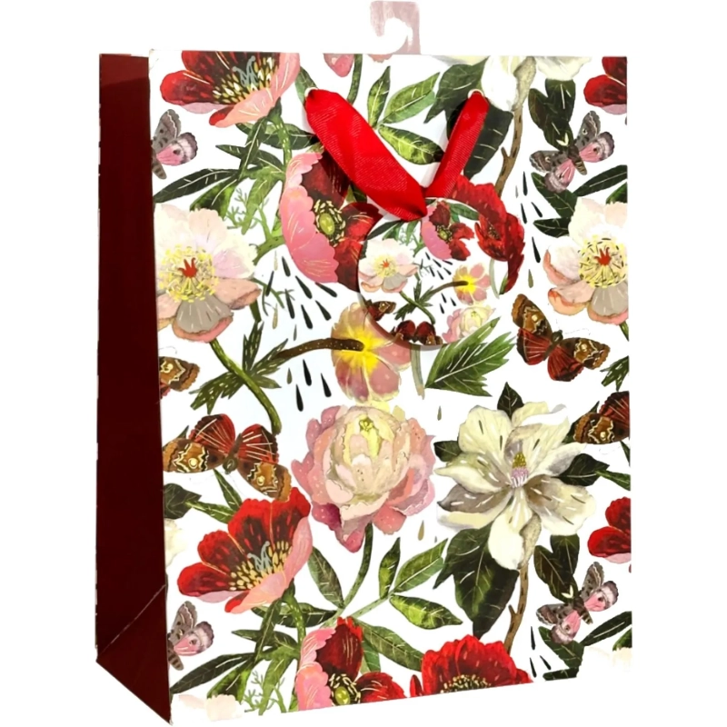 Пакет для подарков PREMIUM FLORA.ПИОНЫ, L, 26 x 32.4 x 13 см, 2-852/05