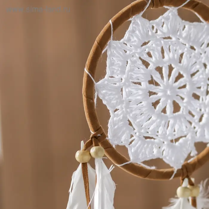 Ловец снов "Позитив" коричнево-белый 0,7х12х40 см