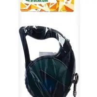 Рулетка - поводок для собак, лента 6 м, чёрная.зелёная