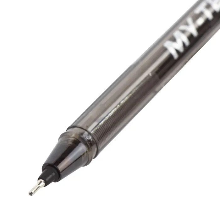 Ручка шариковая Pensan. My-Tech, чёрный стержень, игольчатый узел 0.7 мм, на масляной основе