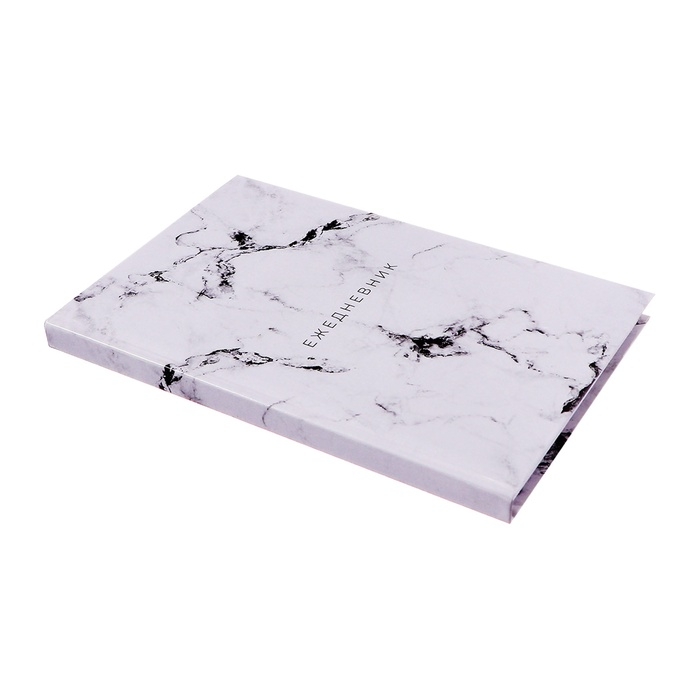 Ежедневник недатированный А5, 128 листов Ежедневник недатированный А5, 128 листов "БЕЛЫЙ МРАМОР", твёрдая обложка, глянцевая ламинация