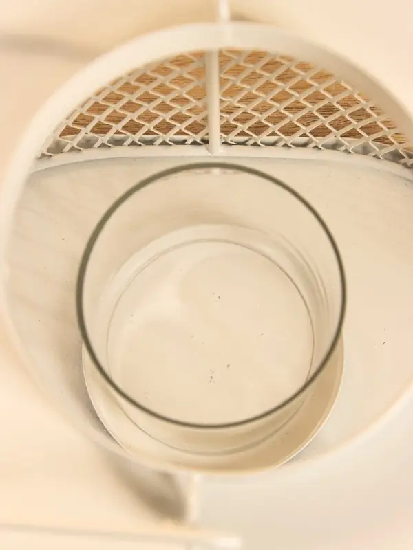 Подсвечник фонарь со стеклянной колбой 19,5х23х15,5 см, d 10 см, металл, цв. белый