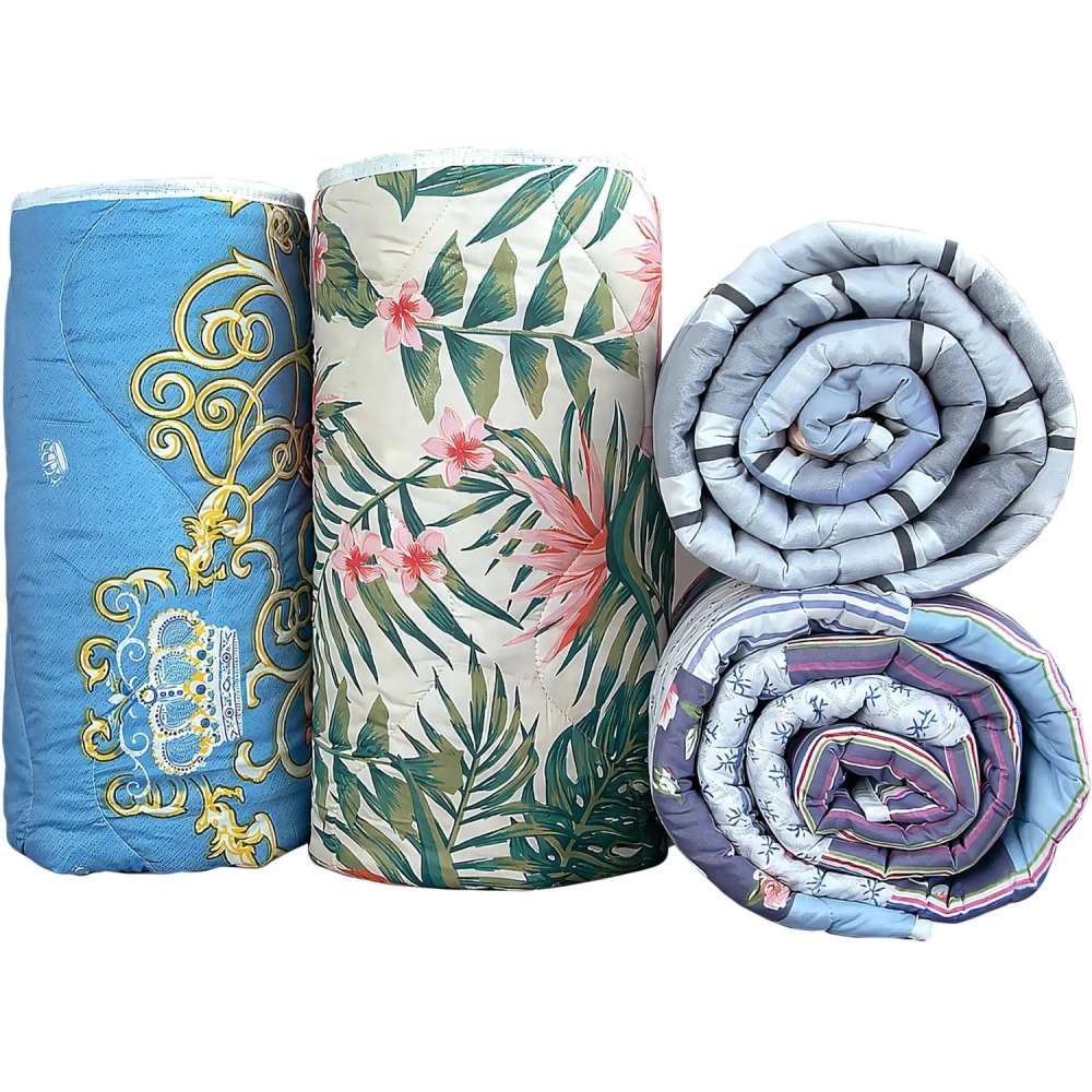 Одеяло 1,5сп (наполн.: ватин РВ 200г/м2; чехол: лавсан ПЭ 100%), ассорти