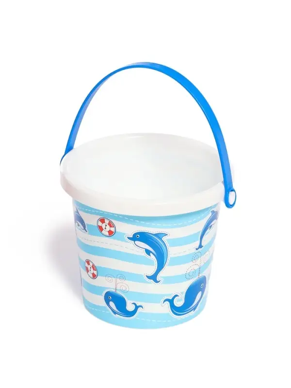 Набор игрушек для песочницы, 7 предметов: ведро, ситечко, совок, грабельки, формочки, лейка, МИКС