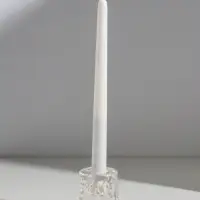 Подсвечник стекло на 1 свечу "Капли лавы" прозрачный d=2,5 см 5х5х5,5 см