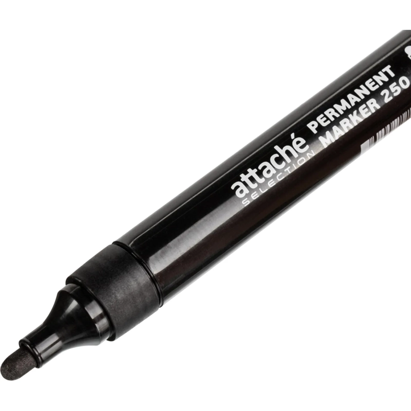 Маркер перманентный Attache Selection 250 черный 1-3мм кругл. наконечник