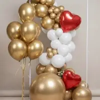 Воздушный шар латексный 36" &laquo;Белое золото&raquo;, хром