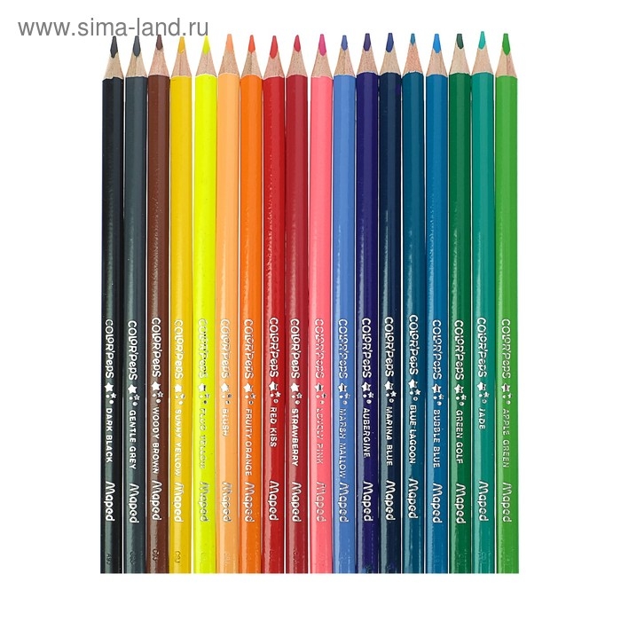 Карандаши трёхгранные 18 цветов, Maped Color Peps Карандаши трёхгранные 18 цветов, Maped Color Peps