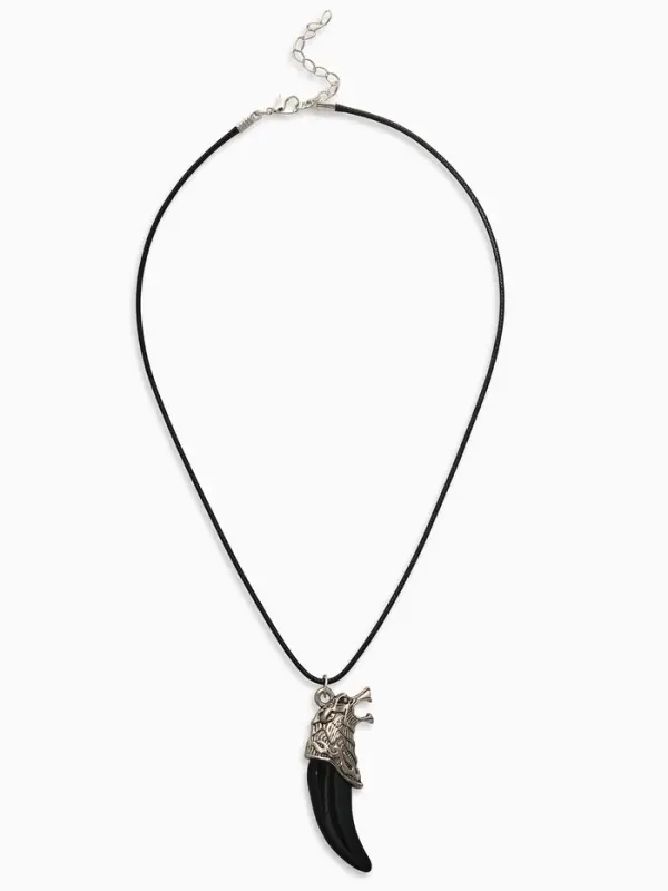 Кулон на шнурке &laquo;Клык волка&raquo;, МИКС, 45 см